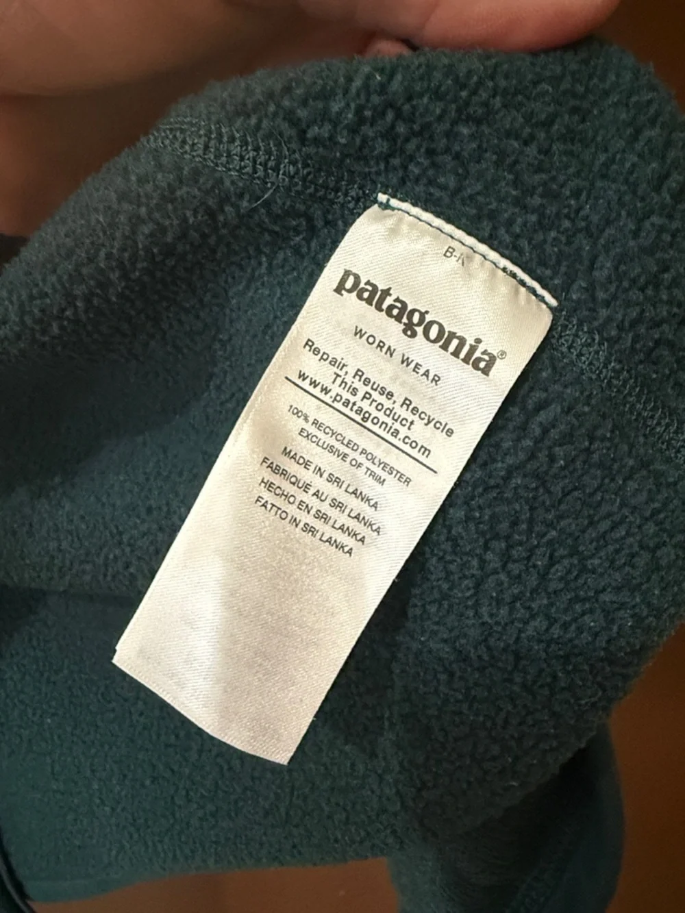EUC PATAGONIA Green Zip-Up Better Sweater Fleece Vest